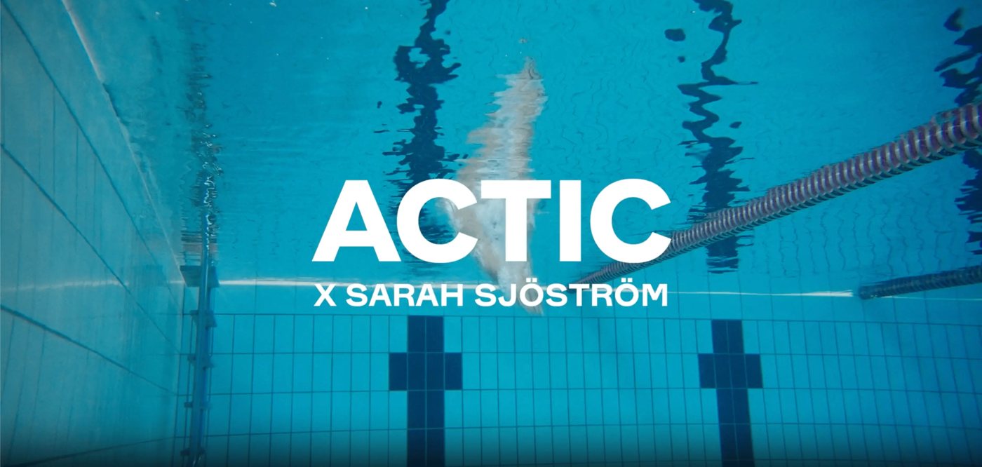 Actic x Sarah Sjöström: första inspelningen under vatten